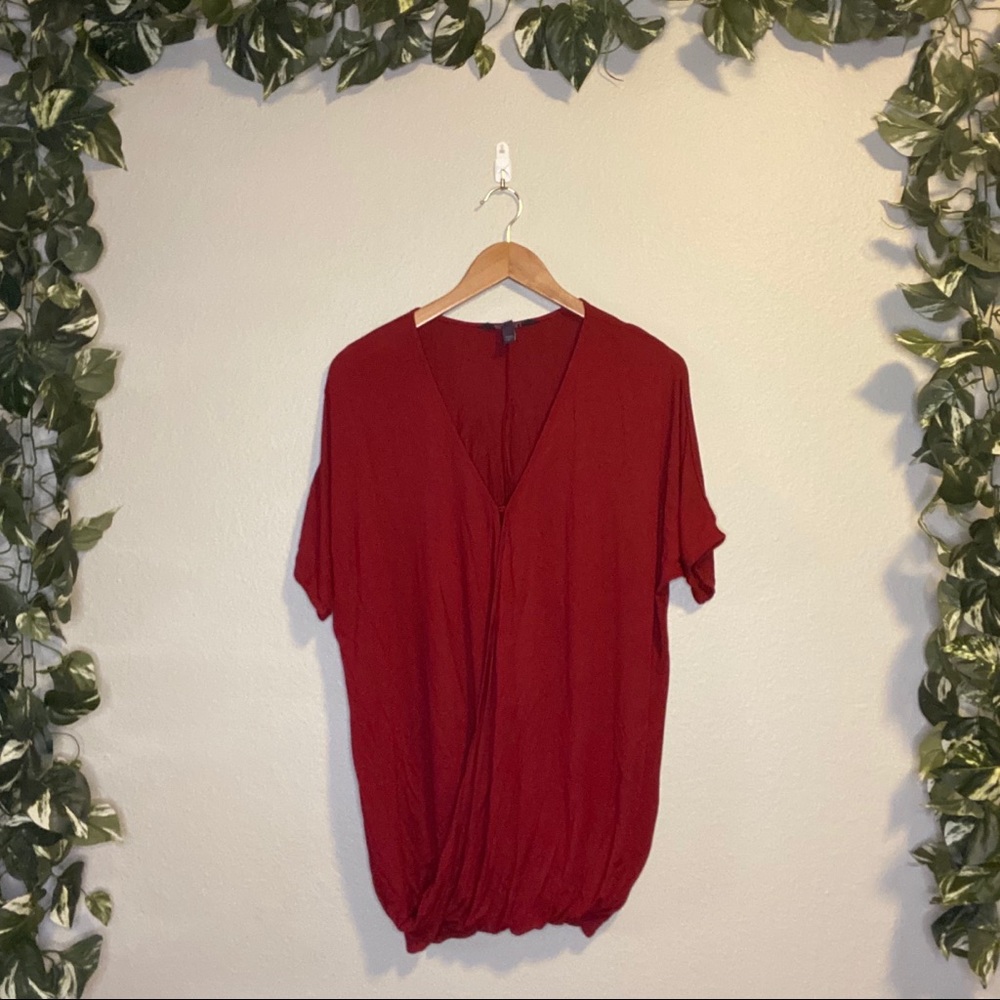 Long Tall Sally Twist Wrap T-shirt Red